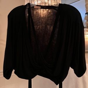 Frenzii Crop Wrap Tie Top